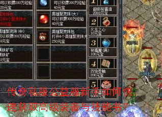 传奇私服公益服新手如何快速获取高级装备与技能书? 传奇私服公益服新手如何快速获取高级装备与技能书?