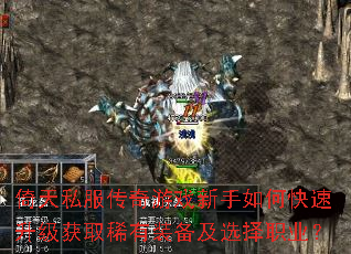 倚天私服传奇游戏新手如何快速升级获取稀有装备及选择职业? 倚天私服传奇游戏新手如何快速升级获取稀有装备及选择职业?