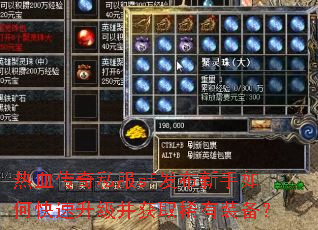 热血传奇私服sf发布新手如何快速升级并获取稀有装备? 热血传奇私服sf发布新手如何快速升级并获取稀有装备?