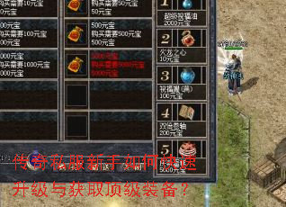 传奇私服新手如何快速升级与获取顶级装备? 传奇私服新手如何快速升级与获取顶级装备?