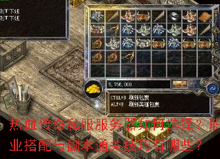 热血传奇私服服务器如何选择?职业搭配与副本通关技巧有哪些? 热血传奇私服服务器如何选择?职业搭配与副本通关技巧有哪些?