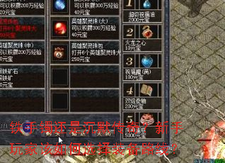 铁手镯还是沉默传奇?新手玩家该如何选择装备路线? 铁手镯还是沉默传奇?新手玩家该如何选择装备路线?