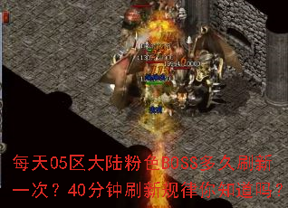 每天05区大陆粉色BOSS多久刷新一次?40分钟刷新规律你知道吗? 每天05区大陆粉色BOSS多久刷新一次?40分钟刷新规律你知道吗?