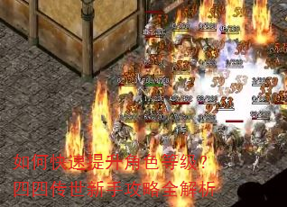 如何快速提升角色等级?四四传世新手攻略全解析 如何快速提升角色等级?四四传世新手攻略全解析