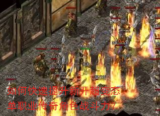 如何快速提升新开超变态单职业传奇角色战斗力? 如何快速提升新开超变态单职业传奇角色战斗力?