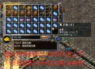 盛大传奇新职业如何快速上手?技能搭配与升级攻略全解析 盛大传奇新职业如何快速上手?技能搭配与升级攻略全解析
