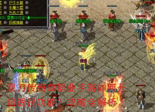 双刀传奇单职业手游如何开启透视功能?攻略全解析 双刀传奇单职业手游如何开启透视功能?攻略全解析