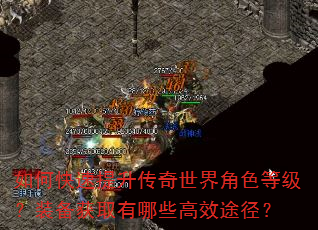如何快速提升传奇世界角色等级?装备获取有哪些高效途径? 如何快速提升传奇世界角色等级?装备获取有哪些高效途径?